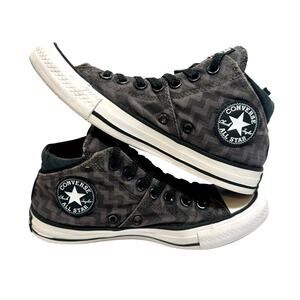 Converse Chuck Taylor All Star High Top Sneakers Women 7 Glam Dunk Distress Gray